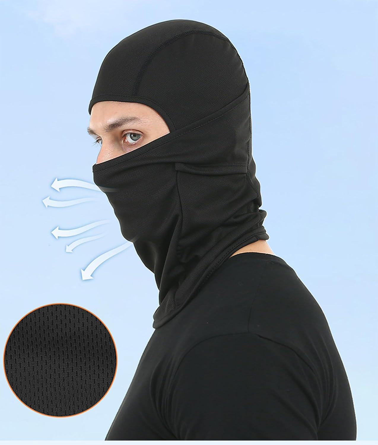 INOGIH Fresh and Breathable Balaclava Face Mask UV Protector Cooling Neck Gaiter Ski-Mask for Women and Men - Image 4