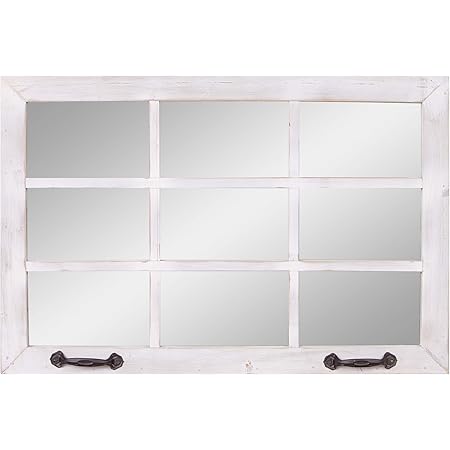 Amazon.com: Barnyard Designs 24" x 40" Decorative Windowpane Mirror ...