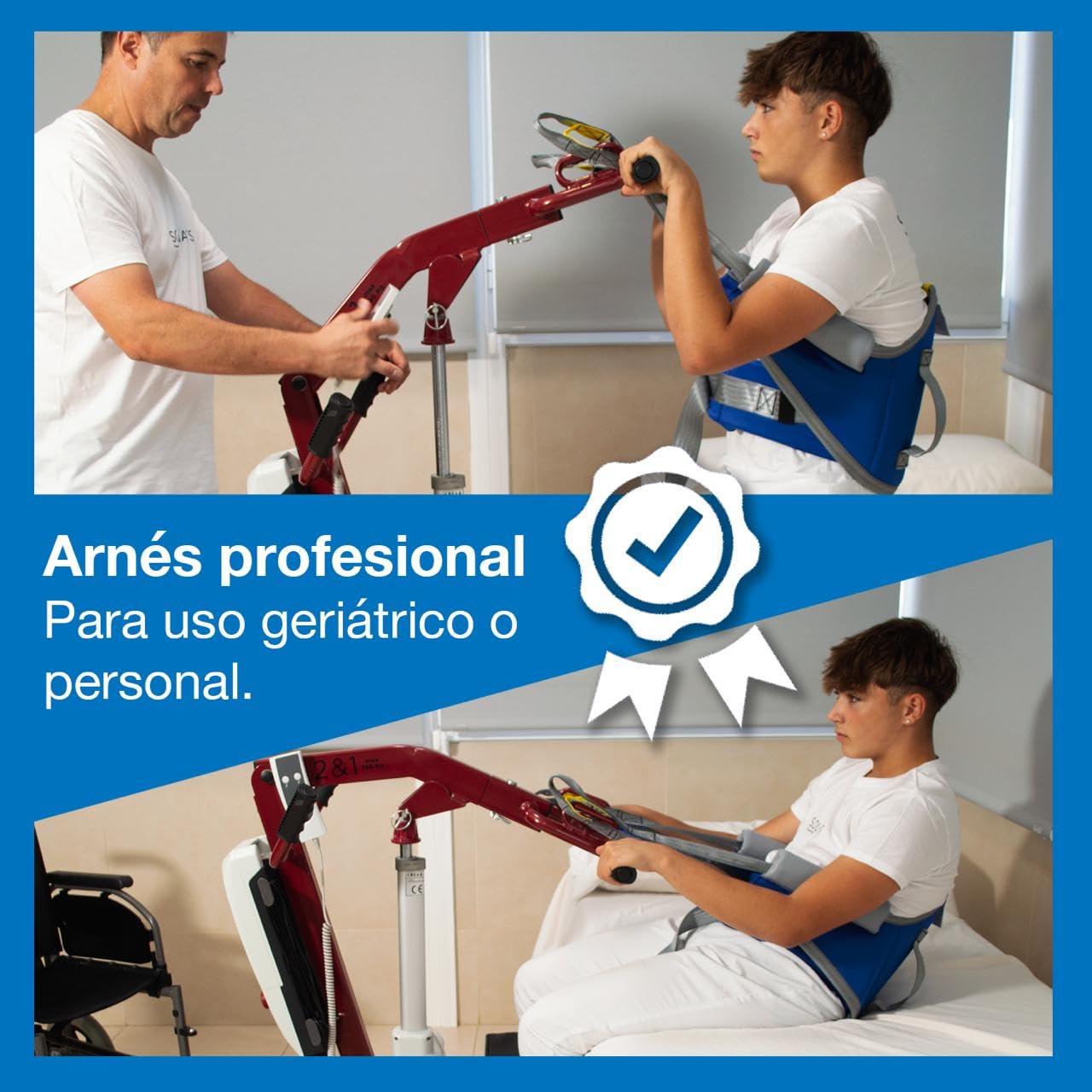 Genérico Arnes Bipedestación TALLA S, Arnes personas bipedestacion, Solmats, Arnes Solmats grúa bipedestación, Arnes grúa Solmats. TALLA S 230 kg