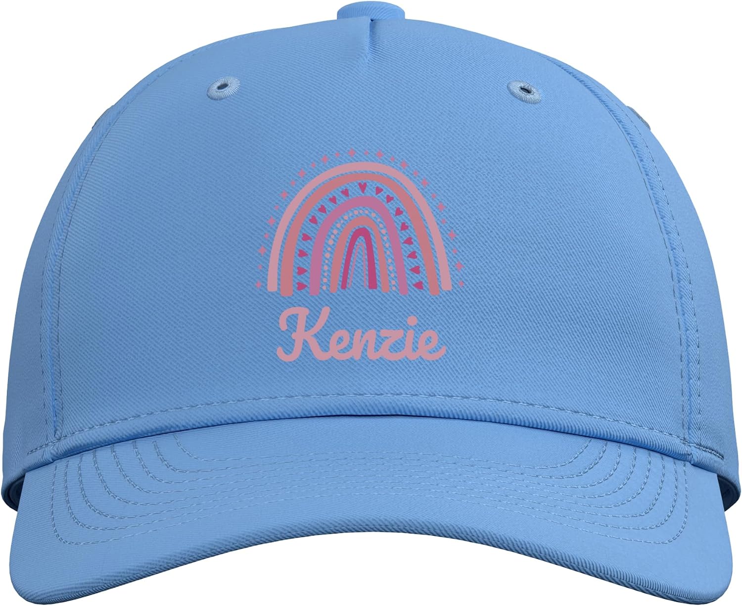 Kenzie Name Personalized Funny Women Pink Rainbow Kenzie Adjustable Baseball Hat image 2