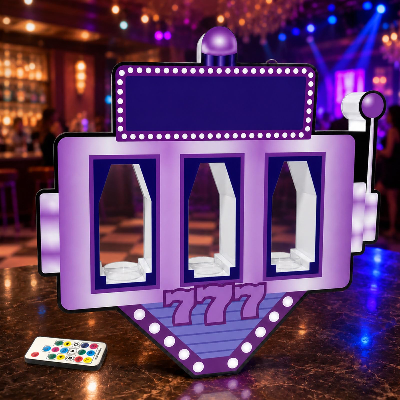 Aredwhiterui RGB Liquor Bottle Display Shelf for 3×750ml Bottles | Portable Bottle Service Sign with Remote Control | Tabletop/Handheld Bar Sign for Clubs, KTV & Celebration Lighting B