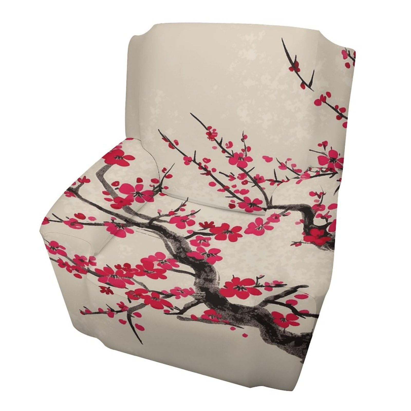Fekiloot Style Japanese Floral Cherry Blossom Couch Cover Sofa Cover Sofa Slipcover