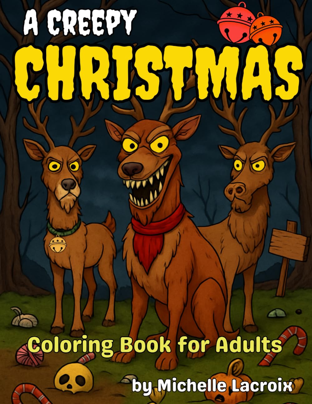 A Creepy Christmas Coloring Book for Adults