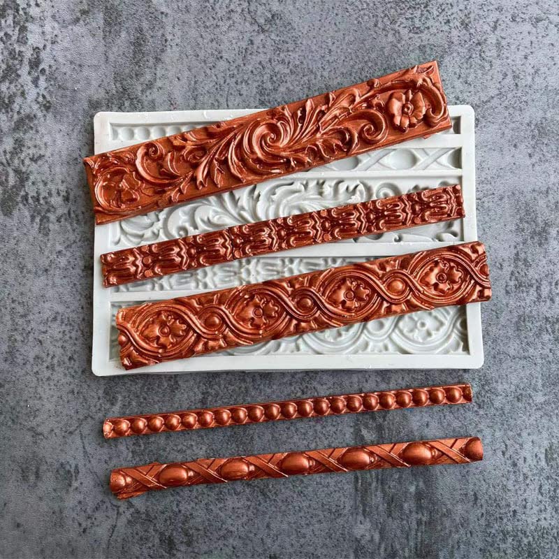 Stampo In Silicone Per Fondente E Riccioli Barocco - Per Decorare Torte