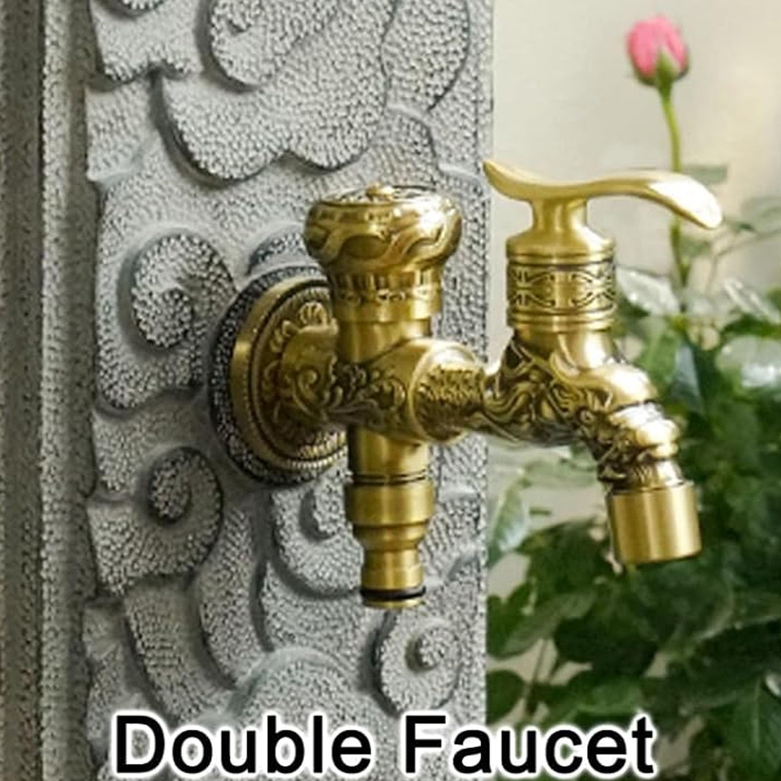 Colonne d'eau Extérieure, Colonne d'eau Extérieure en Acier Inoxydable, Colonne d'eau Carrée Verticale pour Jardin avec Robinet en Cuivre et Robinet D'arrosage, Solution D'arrosage Robuste