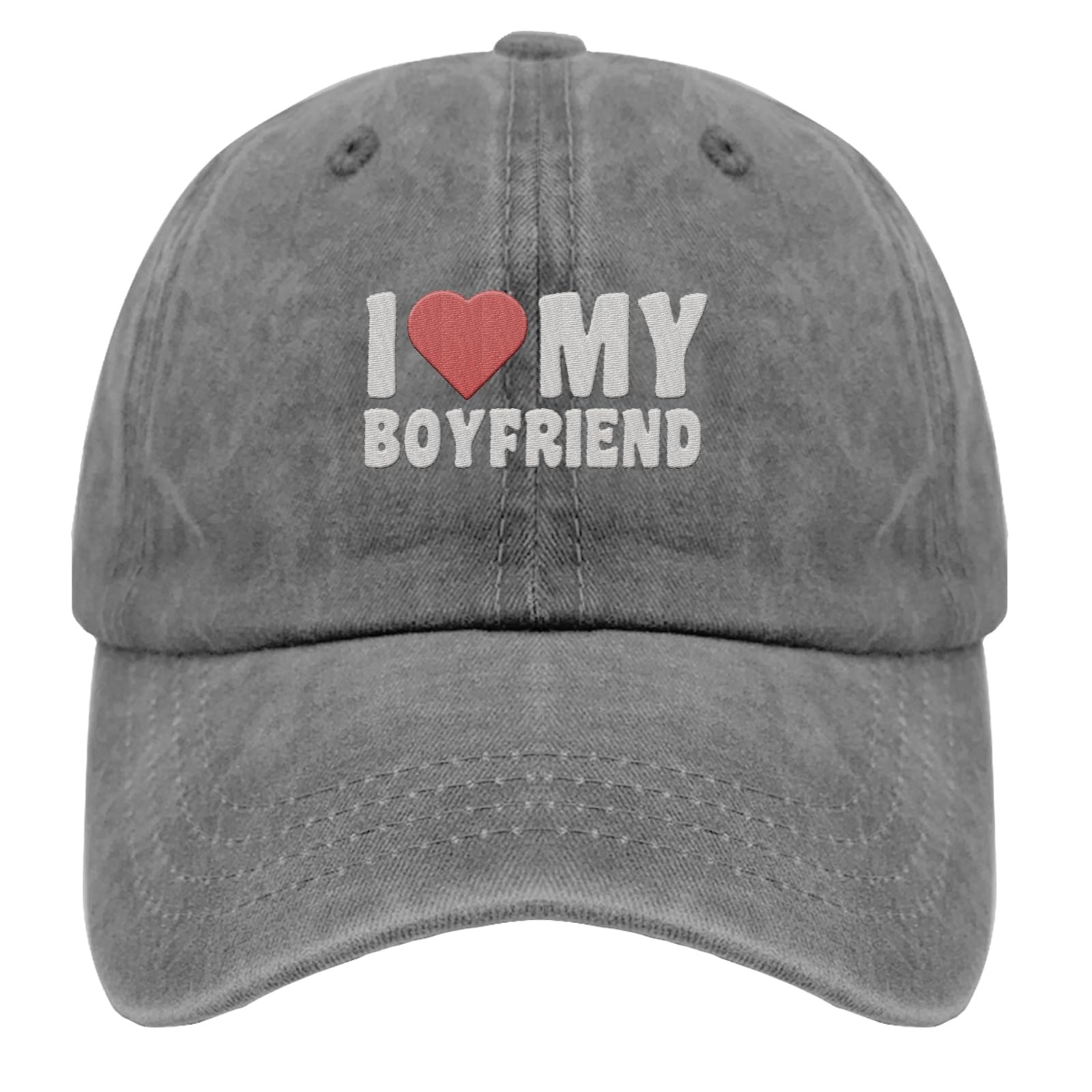 TKPA MOL Baseball Cap I Love My Boyfriend Embroidery Dad Caps for Teen Trendy Cotton Adjustable