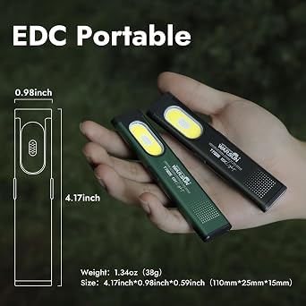 WARSUN T7 PRO Slim Rechargeable EDC Flashlight, Pocket Light