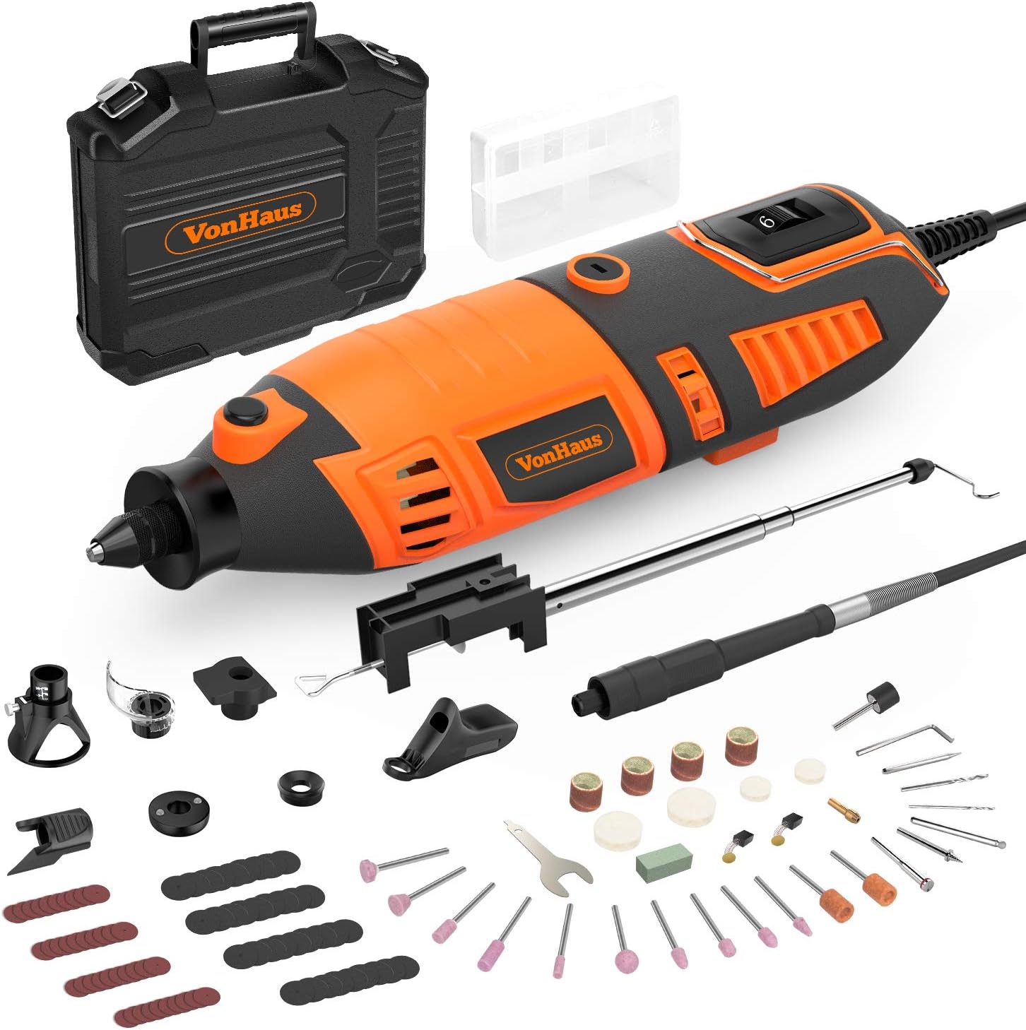 VonHaus Rotary Multitool Kit 170W & 184Pc Accessory Set Compatible