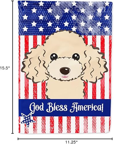 Vista 116 de Caroline's Treasures BB2171GF American Flag and Border Collie Garden Flag Mailbox Flag Decorative Yard Flag Banner Outside Patio Artwork Yard Flower