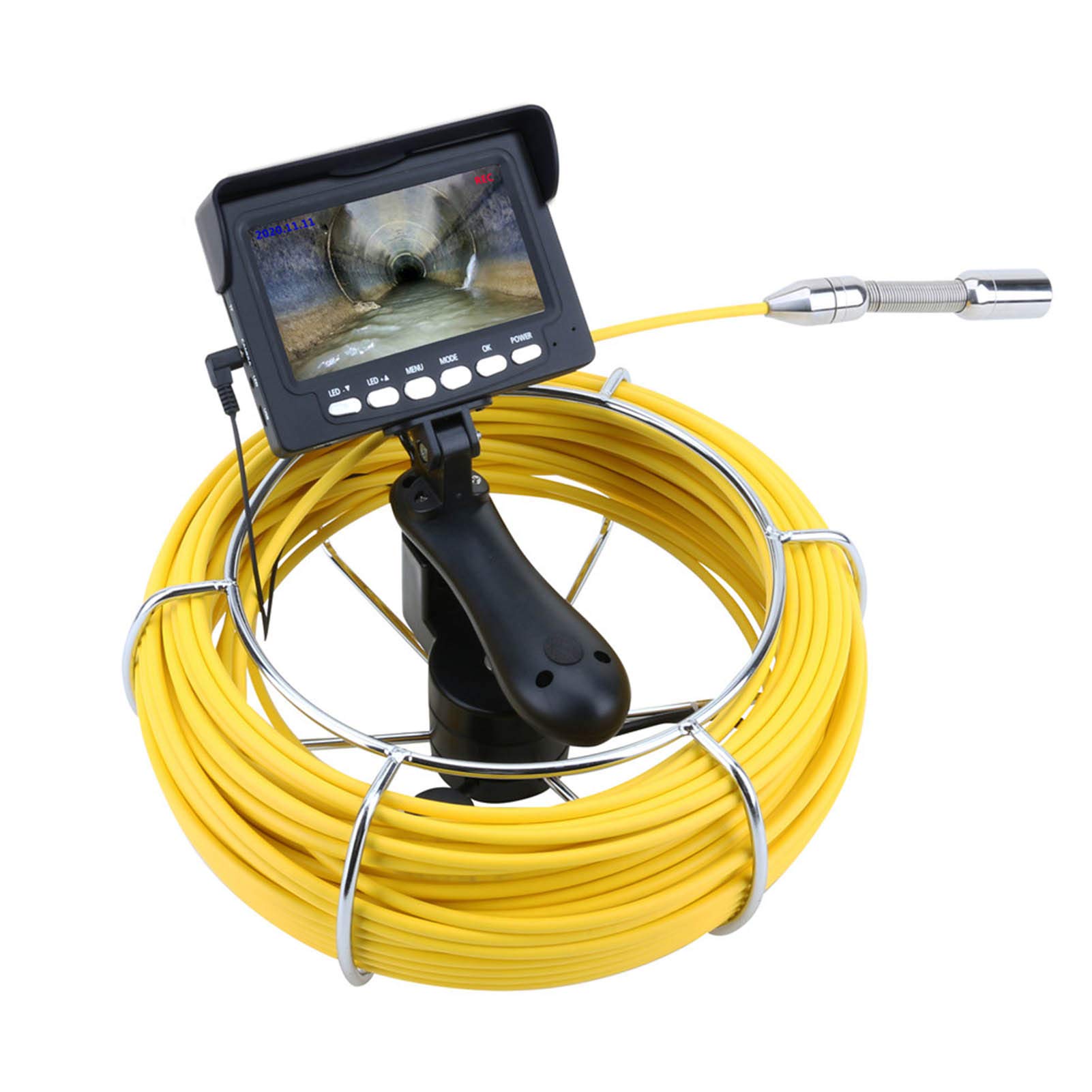 YNIYUJKL 10M Handheld Industrial Pipe Inspection Video Camera, 16Gb Tf Card Dvr Ip68 Drain Sewer Pipeline Industrial Endoscope With 4.3 Monitor