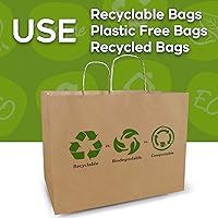 Vista 55 de Qutuus Bolsas de regalo de papel negro con asas, 50 unidades de 8 x 4.5 x 10 pulgadas, bolsa de papel kraft negro con asas a granel para compras