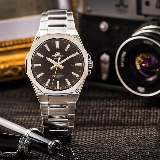 Amazon.com: Casio Men's Analogue Quartz Watch with Stainless Steel Strap  EFR-S108D-1AVUEF : Clothing, Shoes \u0026 Jewelry