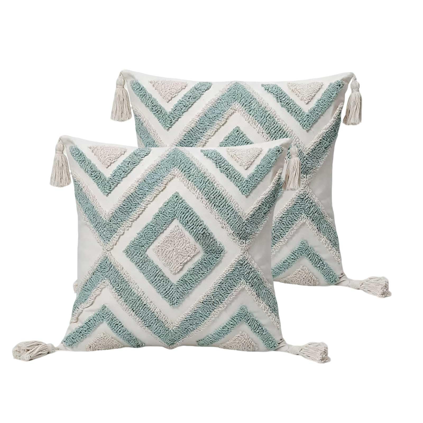 BCCIAPLN Boho Throw Pillow Covers Tufted Farmhouse Pillows Cover