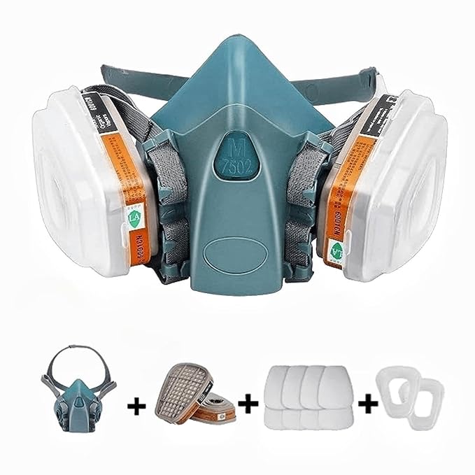 DIANZHU Reusable Dust Respirator Mask Set, Welding Fume Half Face Cover