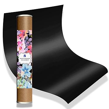 Royalkart PVC Backdrops for Photography Waterproof | Flatlay Photography Backdrops for Product Photoshoots (4.5ft x 2.2ft)(Black)