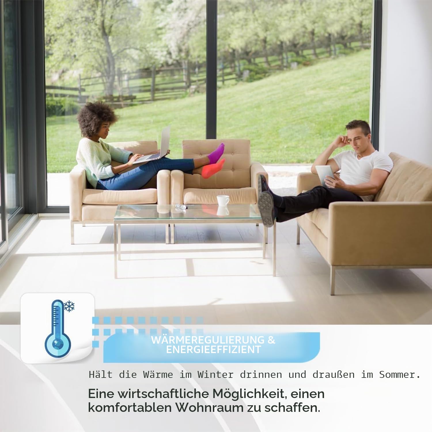Spiegelfolie Fenster Sichtschutz Sonnenschutzfolie Fenster innen Selbsthaftend UV Schutzfolie Fenster ohne Klebstoff Fenster Klebefolie für Haus Geschäfte Büro