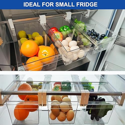 Miniatura 5 de LALASTAR - Cajones organizadores de refrigerador mejorados, organizadores de refrigerador y almacenamiento transparentes, mini contenedores