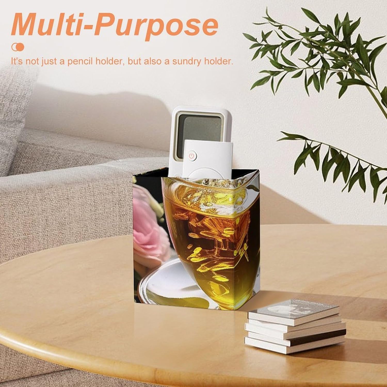 Pen Holder for Desk Square Cup Of Tea Pencil Holder Cup Stationery Organizer for Office School & Home Accessories image 5
