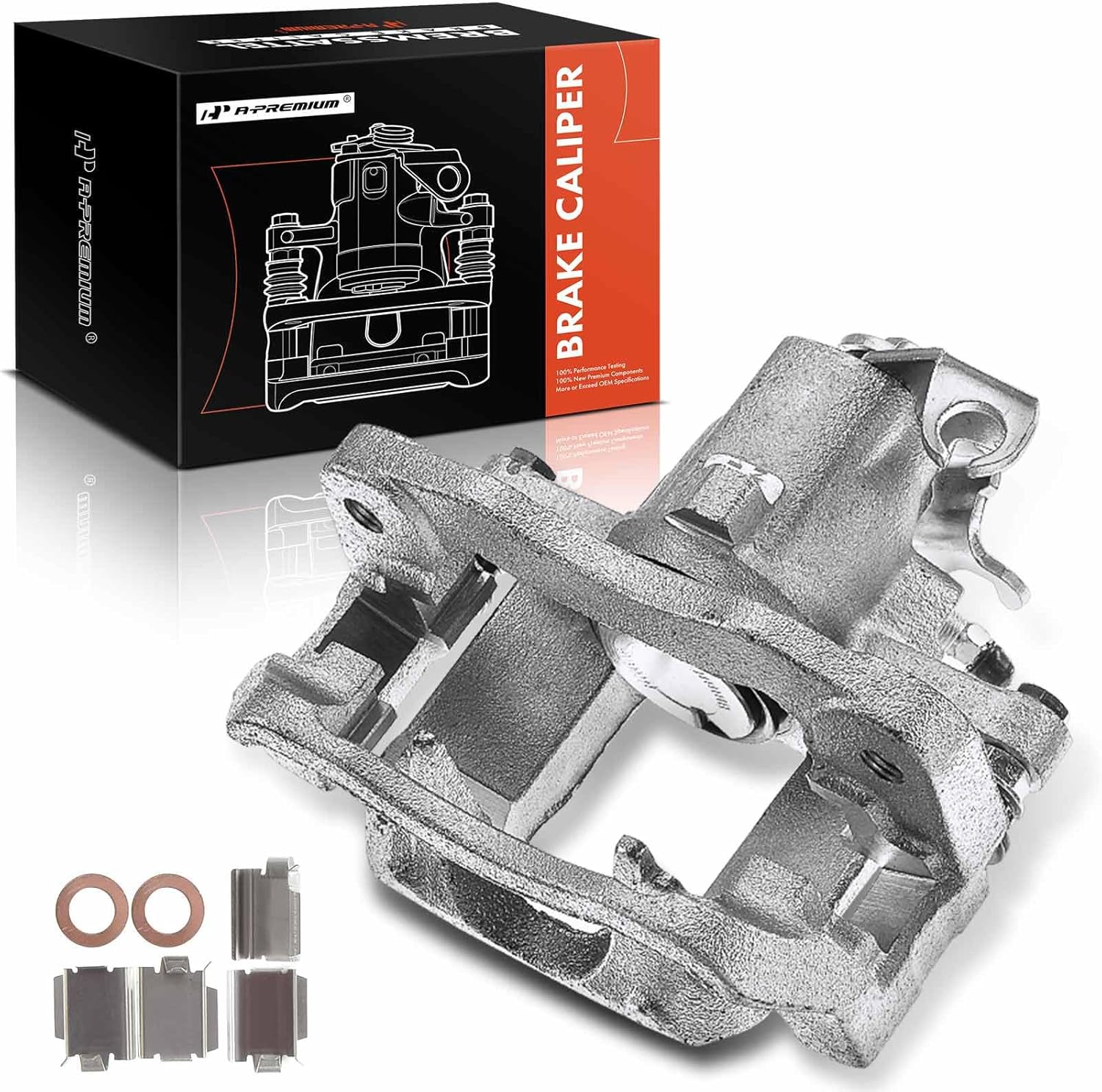A-Premium Disc Brake Caliper Assembly with Bracket Compatible with Select Chrysler, Dodge, Ram and Volkswagen Models - Town & Country/Grand Caravan 2008-2012, C/V 2012, Routan - Rear Left Driver Side