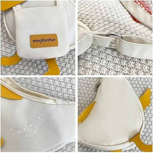 Miniatura 4 de Bolso de hombro unisex con diseño de pato, diseño de pato, diseño de dibujos animados, bolsa de mensajero única de lona