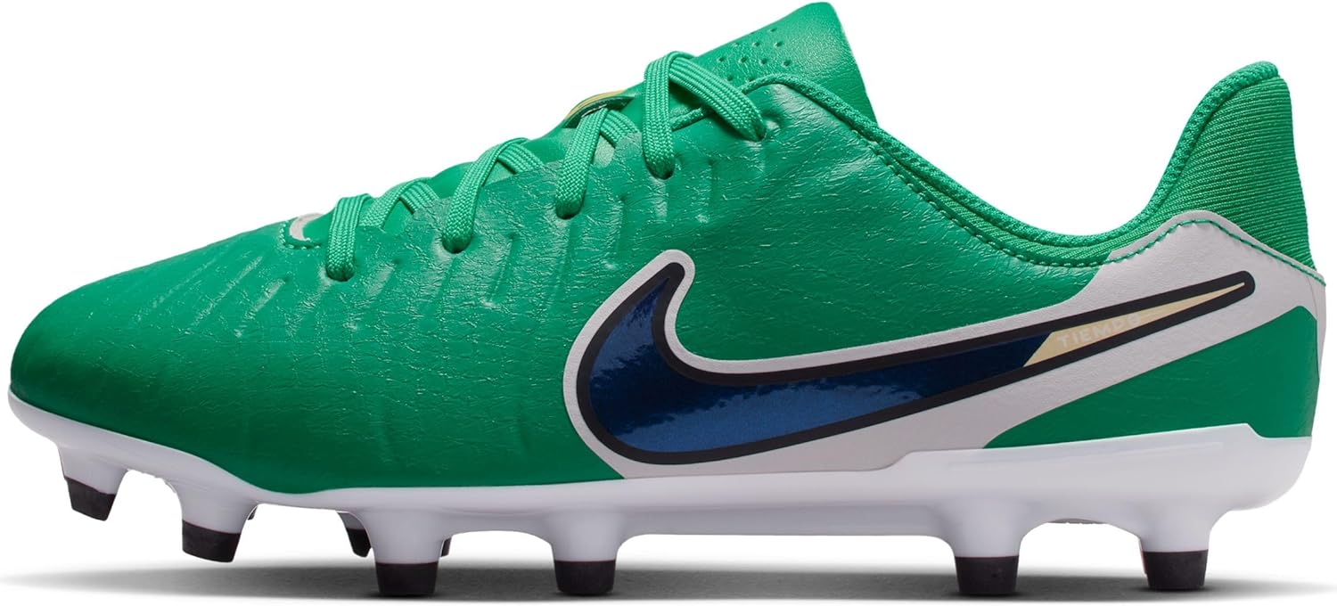 Nike Jr. Tiempo Legend 10 Academy LV8 Big Kids' Multi-Ground Low-Top Soccer Cleats (Stadium Green/Dark Obsidian)