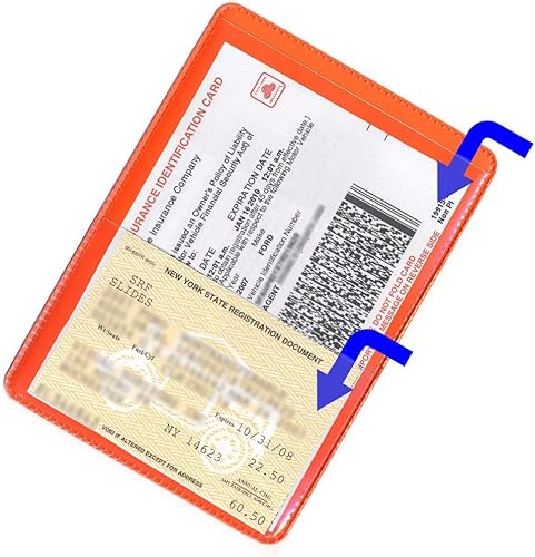 Vista 7 de StoreSMART - Soporte para tarjetas de seguro y registro de automóvil, color negro, protector de doble bolsillo de 4 x 5 pulgadas, carteras de vinilo