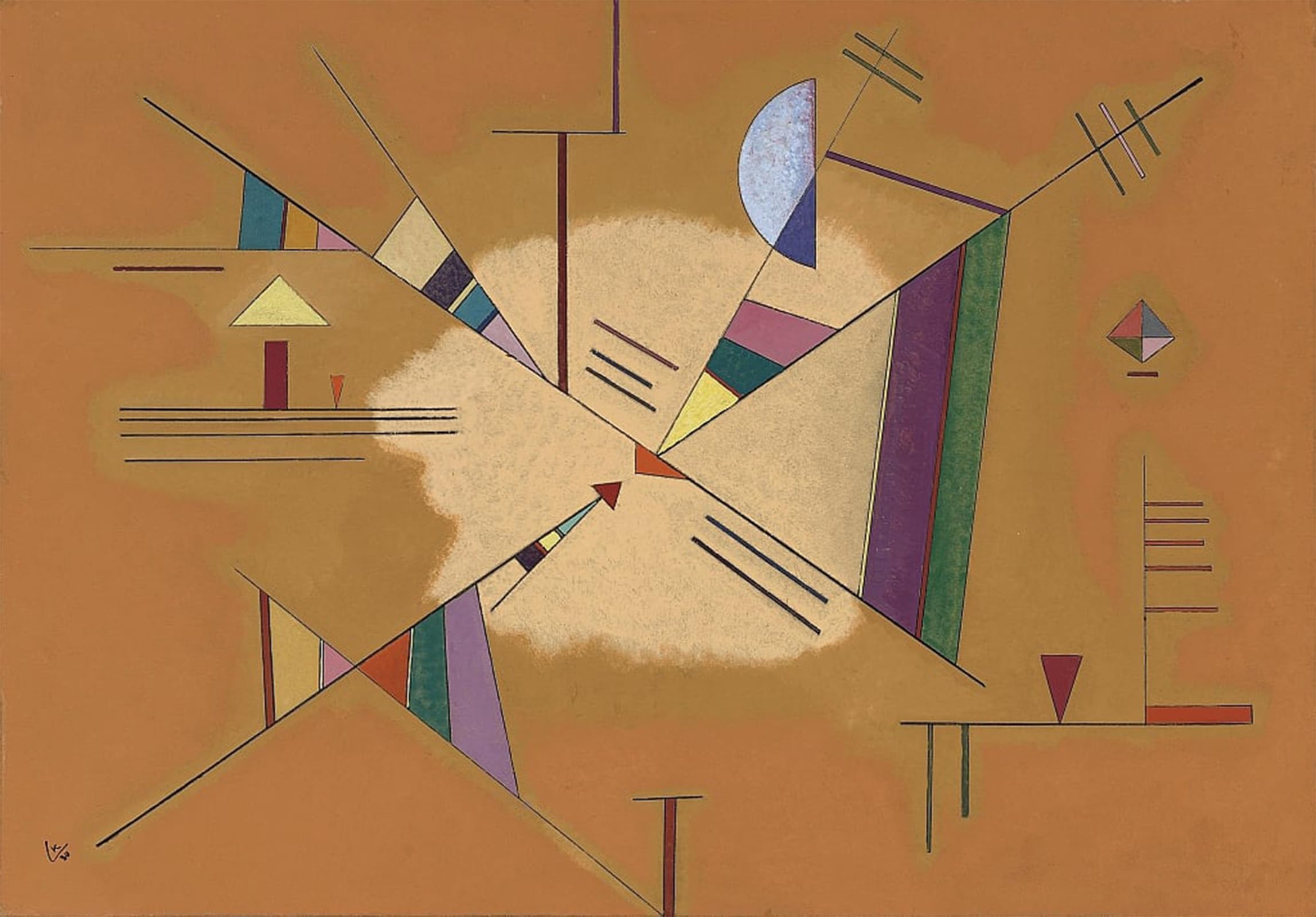 Tableau Kandinsky abstrait 60x90cm pour habiller un mur blanc vide - 5