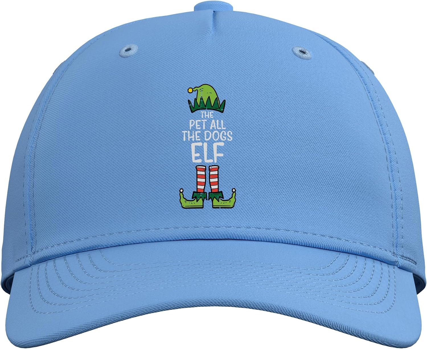 Pet All The Dogs Elf Xmas Christmas for Family Men Women Adjustable Baseball Hat image 2