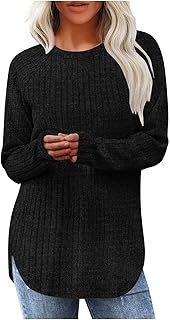 Long Sleeve Shirts for Women Trendy Casual Loose Fit Dressy Tunic Tops Fall Fashion 2025 Warm Sweater Holiday Outfits