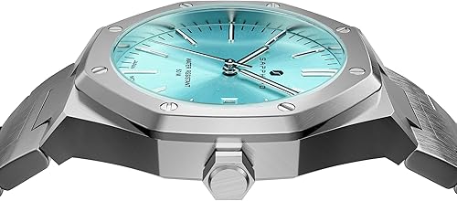 Miniatura 2 de Relojes SAPPHERO para hombres, reloj impermeable para hombre de acero inoxidable octagonal con fecha, reloj de cuarzo de moda, reloj de negocios,