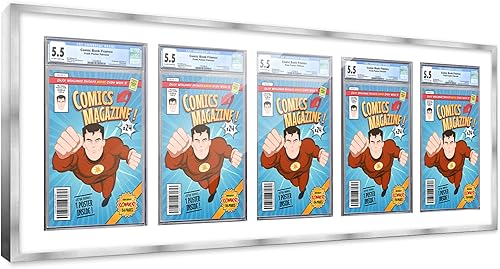 Miniatura 58 de Poster Palooza Marco de cómic con paspartú para 2 cómics CGC, CBCS o PGX Graded Comics – Marco de cómic negro para cómics de 8.125 x 13 pulgadas