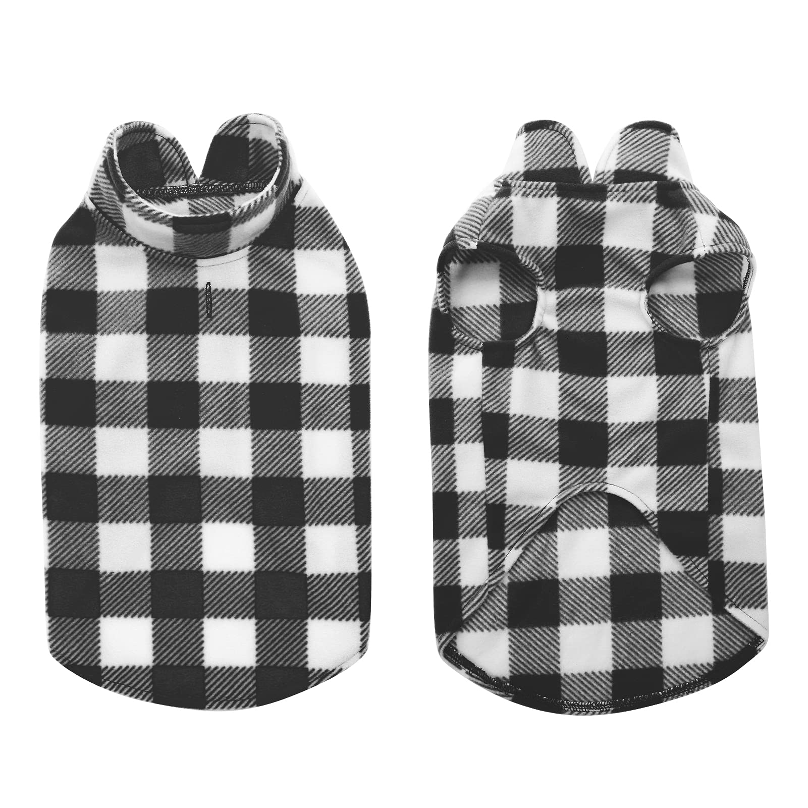 Kama Bridal Hundemantel 3er-Pack – Fleece-Weste Für Kleine Hunde, Kariert, Größe XXXS Bis L