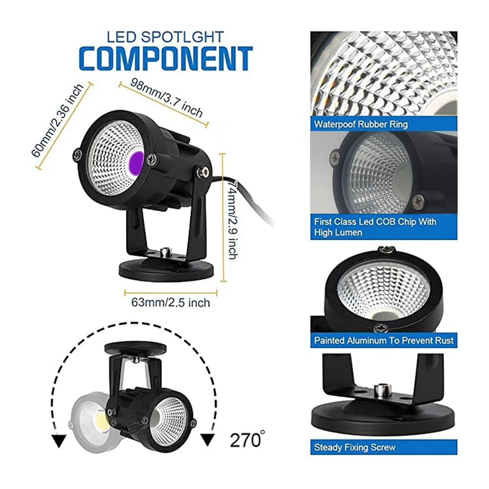 Światło UV, Lampa utwardzająca żywicę UV do drukarki 3D SLA/DLP/LCD zestalona żywica światłoczuła 405nm światło UV LED z wtyczką DIY utwardzanie