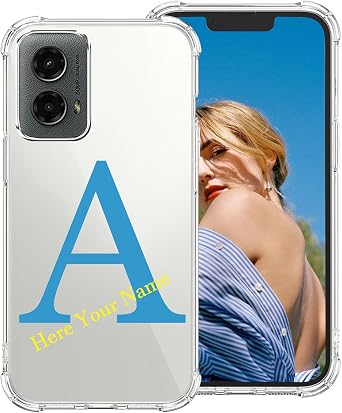 Personalized Phone Case for TCL 408,Custom Picture Image Name on Silicone Cover,Transparent Shockproof TPU Case,Customized Bumper Phone Case -WZ
