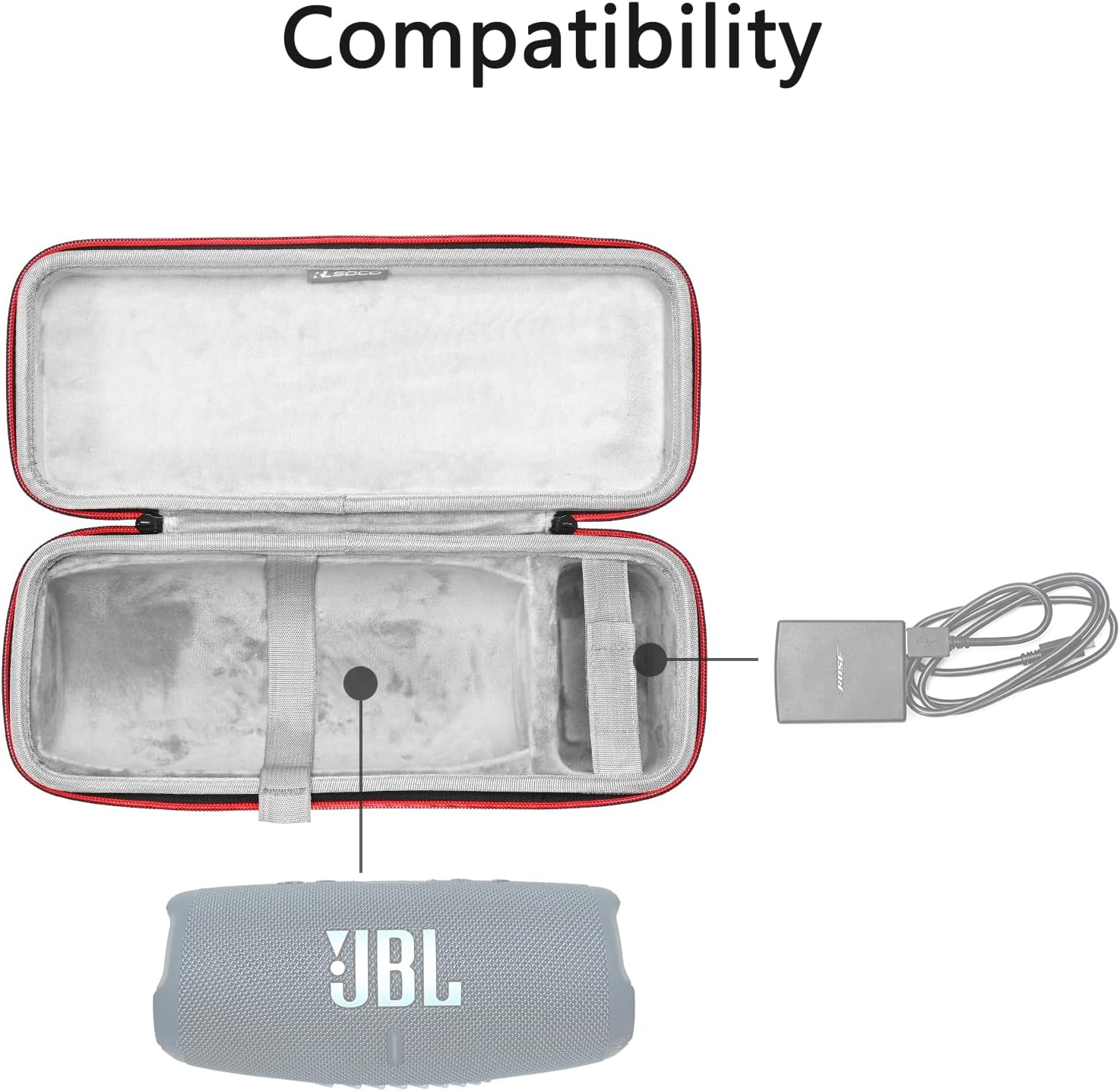 RLSOCO Hard Case for JBL Charge 6/Charge 5/Charge 4/Charge Essential 2 Portable Waterproof & Drop-Proof Bluetooth Speaker (Case Only) - Image 4