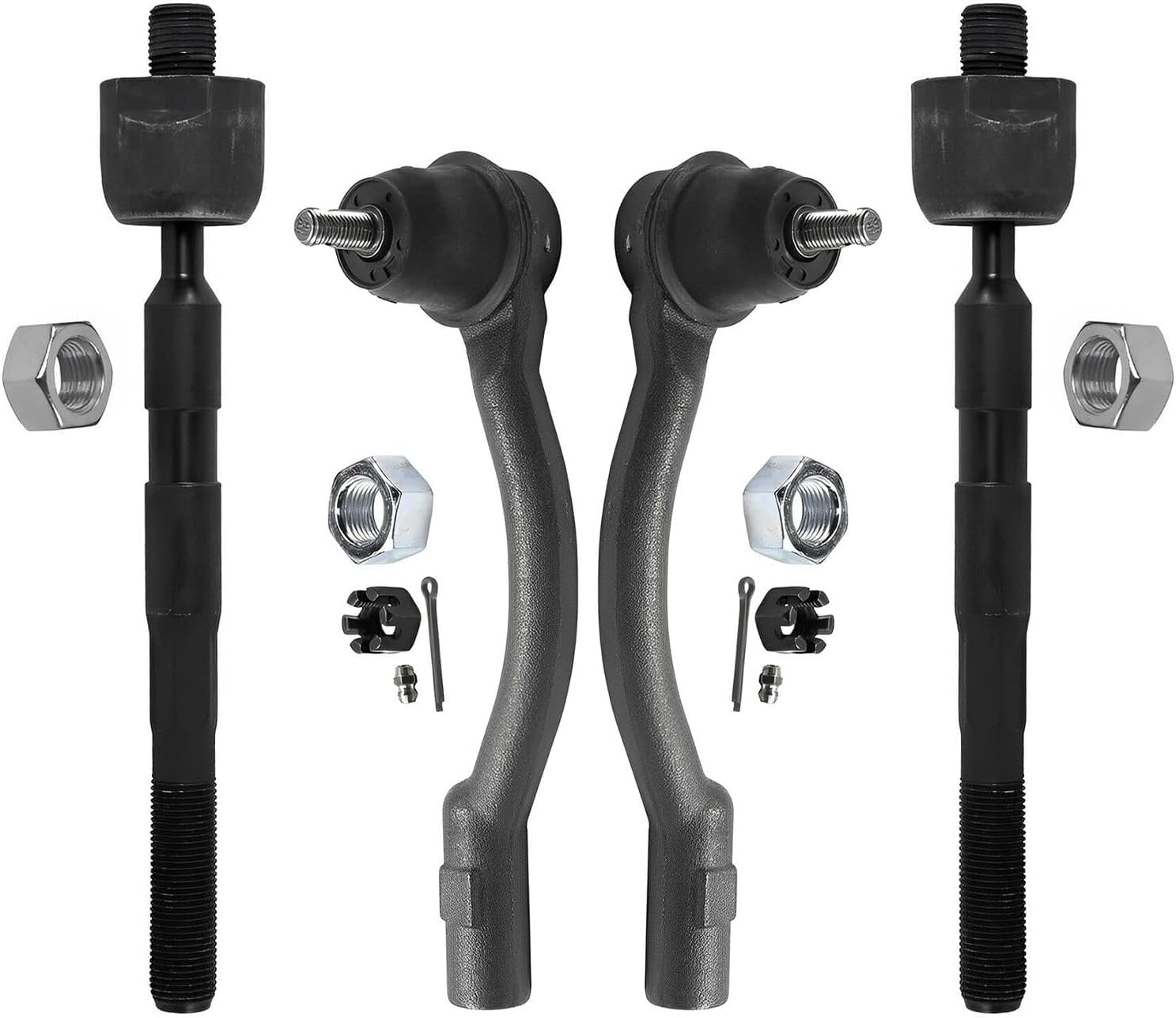 Detroit Axle 4 Front Tie Rods for 20122017 Hyundai Accent Kia Rio 2013 2014 2015