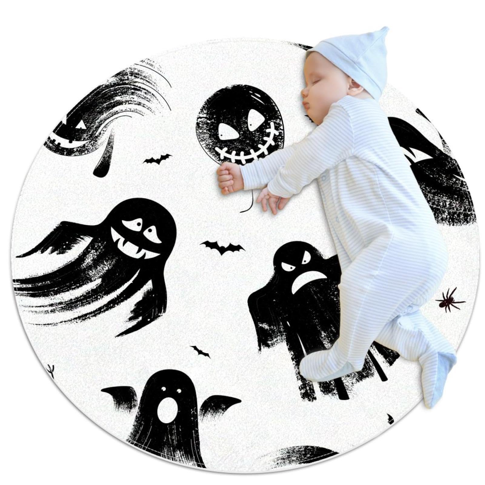 Tapis de salle de bain rond antidérapant pour éviter les glissades 1m