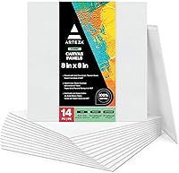 Vista 19 de ARTEZA Paneles de lienzo para pintar, 28 piezas, 5 x 7, 8 x 10, 9 x 12, 11 x 14 pulgadas, algodón, imprimados en yeso, suministros de arte