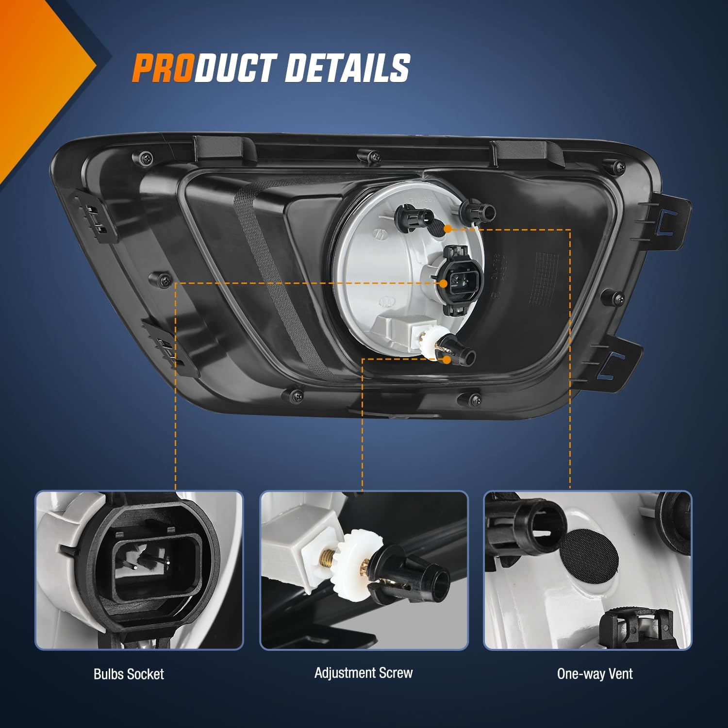 Nilight Fog Light Assembly Compatible with 2015 2016 2017 2018 2019 2020 Chevy Colorado Driving Bumper Fog Lamps with 12V 24W 5202 Bulbs Clear Lens Black& Chrome Bezel