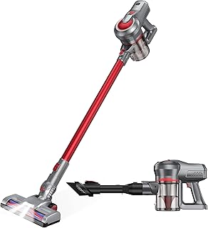 Aspirateur Sans Fil 14000Pa, Aspirateur Balai 4 en 1 Multifonction avec Tous Les Accessoires de Sol,Lumière LED, 62 dB, 140W Balais Electriques pour Nettoyer Sol Voiture Canapé Étagère Rideau