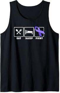 Eat sleep fight stomach cancer awareness Tank Top