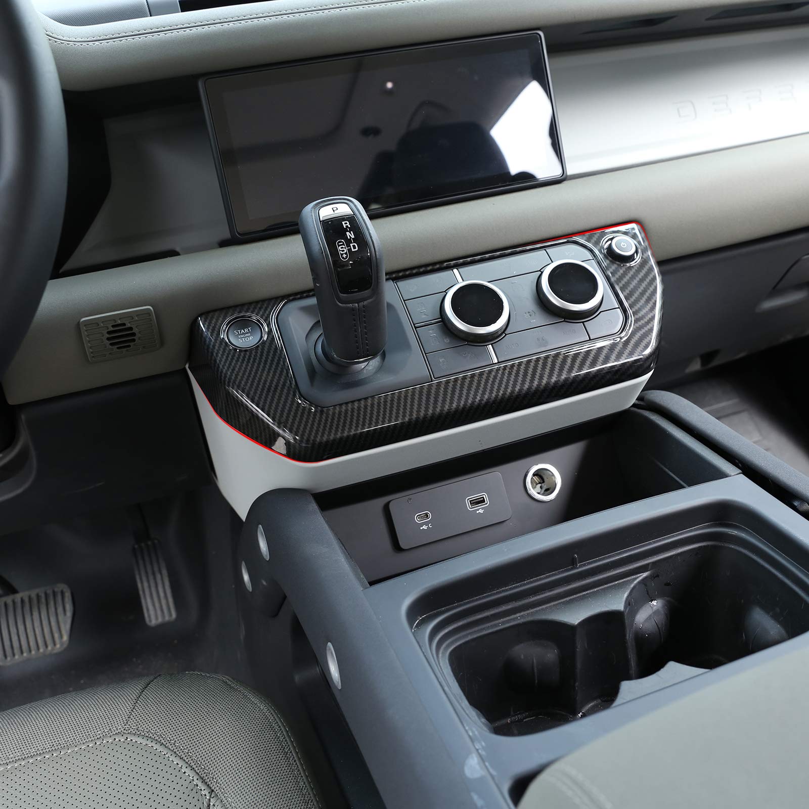 CHEYA ABS Center Control Air Conditioning Mode Button Frame for Land Rover Defender 110 2020 Car Acc