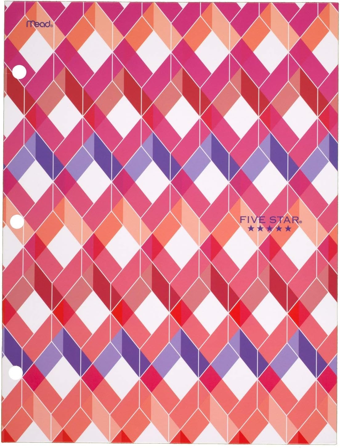 Five Star 4 Pocket Folders, Paper, 2 Pocket Folders plus 2 additional Pockets, Assorted Designs, 6 Pack (38025)