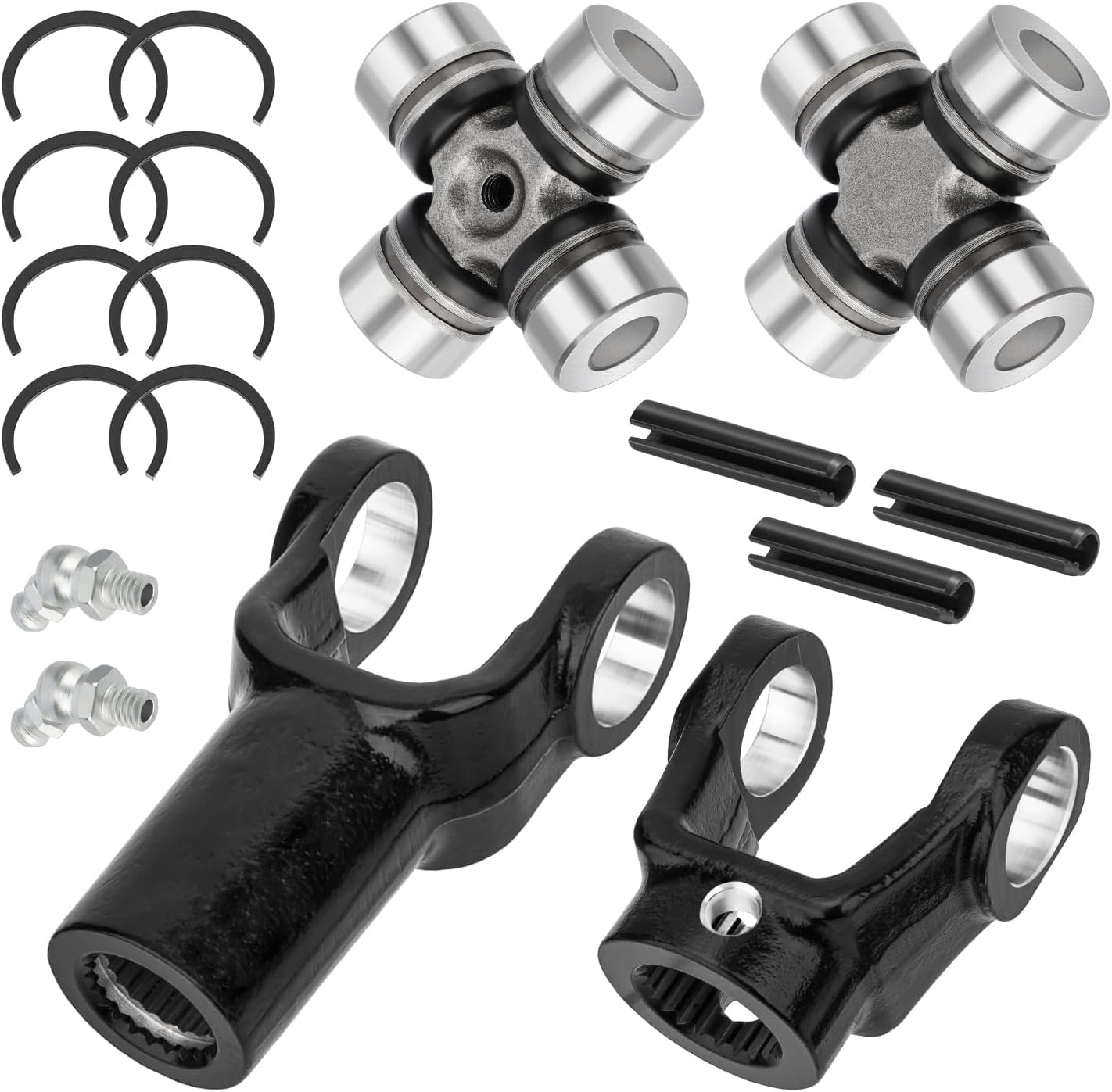 JAVIK Front Prop Shaft Yoke & U-Joint (2 Side) for Polaris Ranger 400 500 570 700 800 900 1000 Diesel HST ETX