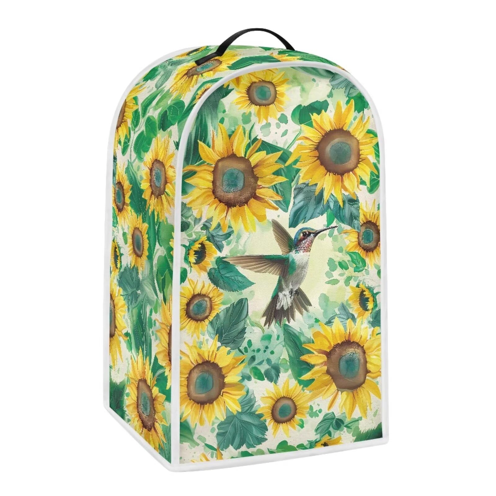 Biyejit Sunflower Birds Blender Dust Cover, Fingerprint Protection Cover for Stand Mixer or Coffee Machine, Home Kitchen Appliance Cover for Stain Dust Resistant Supplies