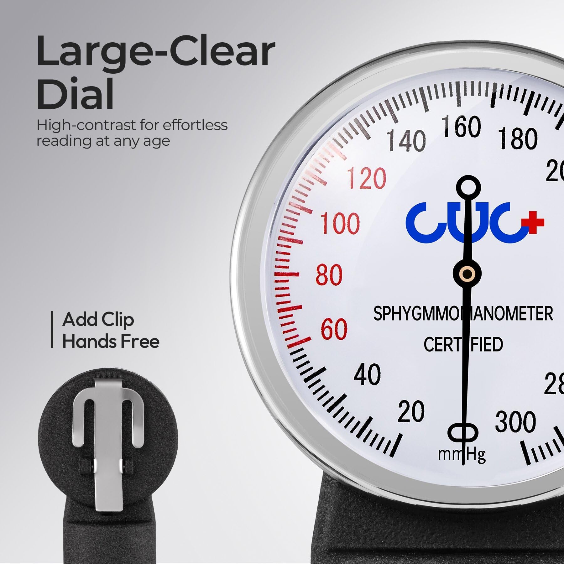 CUG Aneroid Sphygmomanometer - Manual Blood Pressure Cuff -4 CUG Aneroid Sphygmomanometer - Manual Blood Pressure Cuff -4