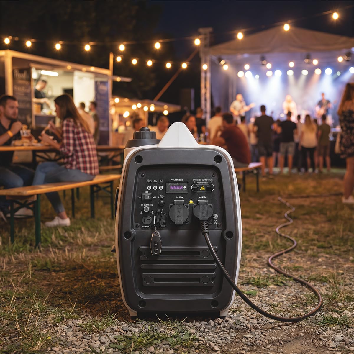 STAHLWERK Generador de gasolina IG-3500 ST de 3,5 kW / 4,76 PS, generador de corriente con inversor, generador eléctrico, grupo electrógeno de emergencia con mando a distancia y arranque eléctrico