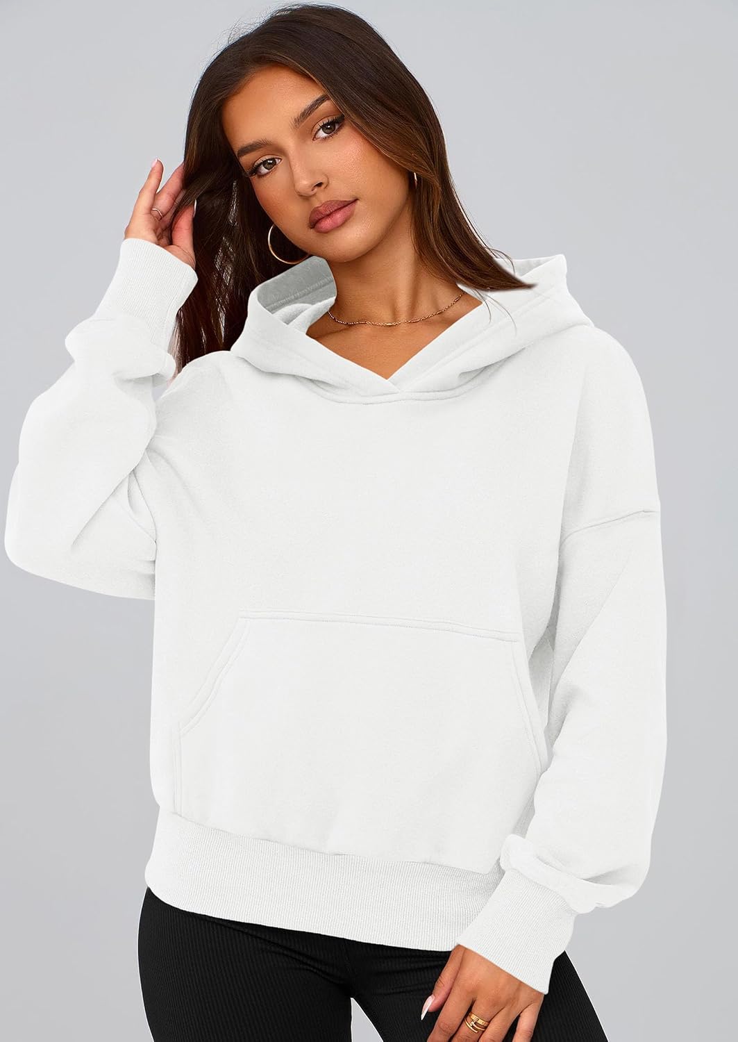 PRETTYGARDEN Women's Fall Half Zip Cropped Hoodie Sweatshirt image 4