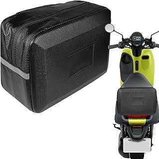 Mihauuke Motorcycle Backrest Bag - 9L Reflective PVC Motorcycle Rack Bag | Scratch-Resistant Cycling Rack Organizer Pouch ...