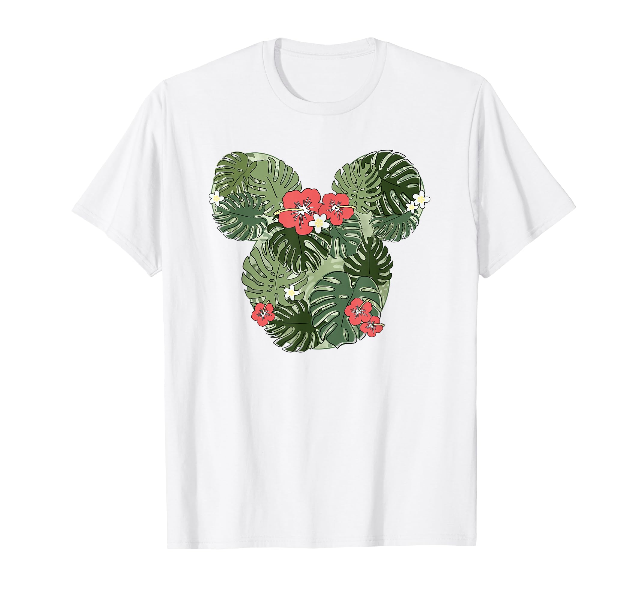 T-shirt Mickey tropical silhouette fill Disney au design imprimé exotique unique